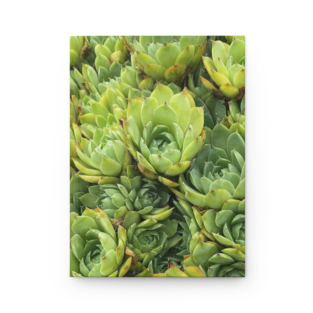 Succulent Garden Hardcover Journal — Green Plant Notebook for Gardening Notes & Daily Journaling