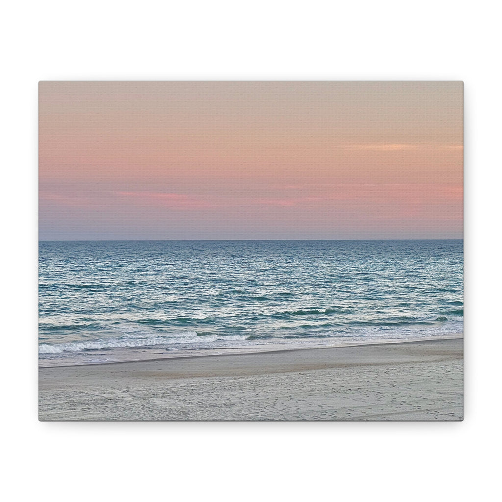 Myrtle Beach Sunset Matte Canvas – Pastel Ocean Wall Art, Stretched 1.25"