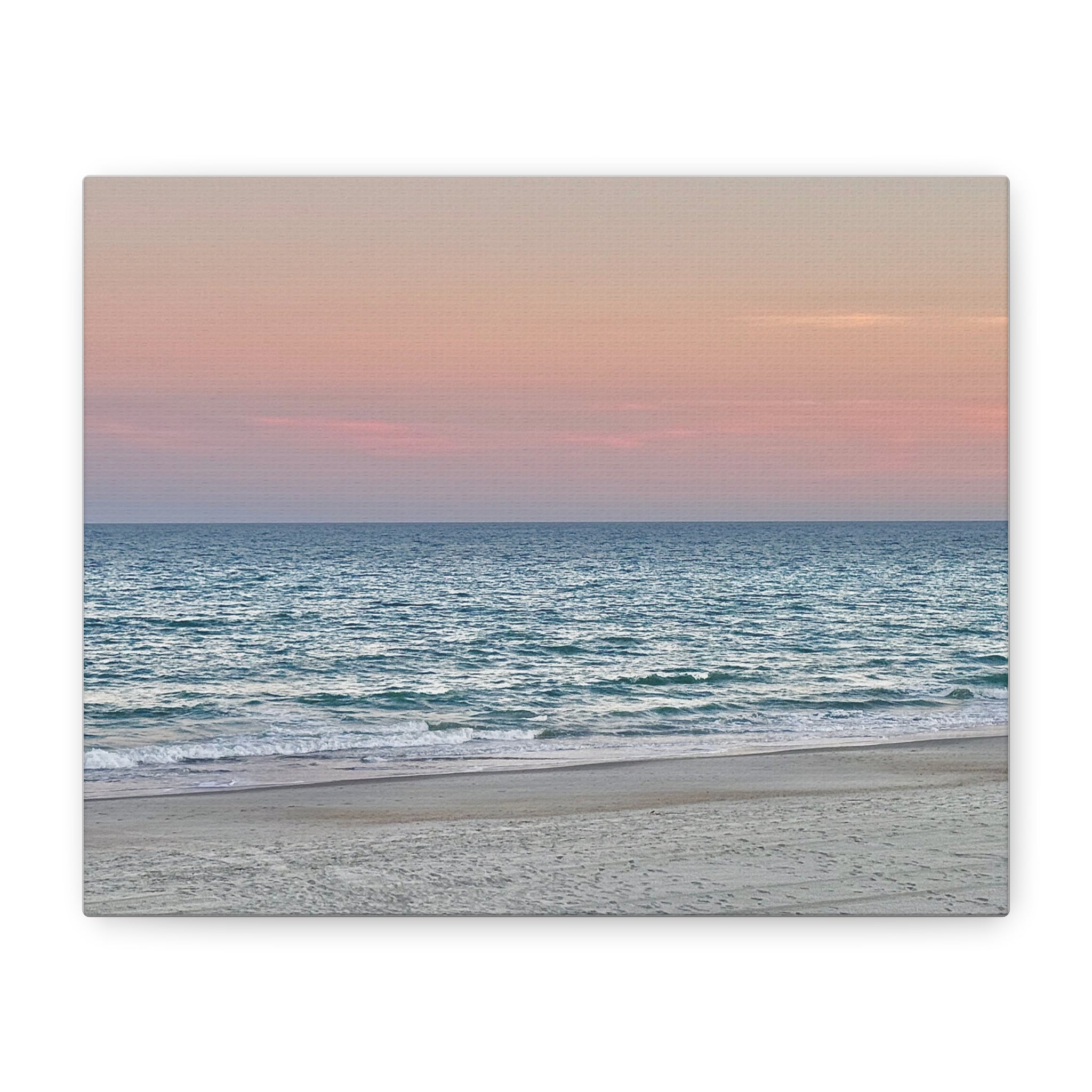 Myrtle Beach Sunset Matte Canvas – Pastel Ocean Wall Art, Stretched 1.25"