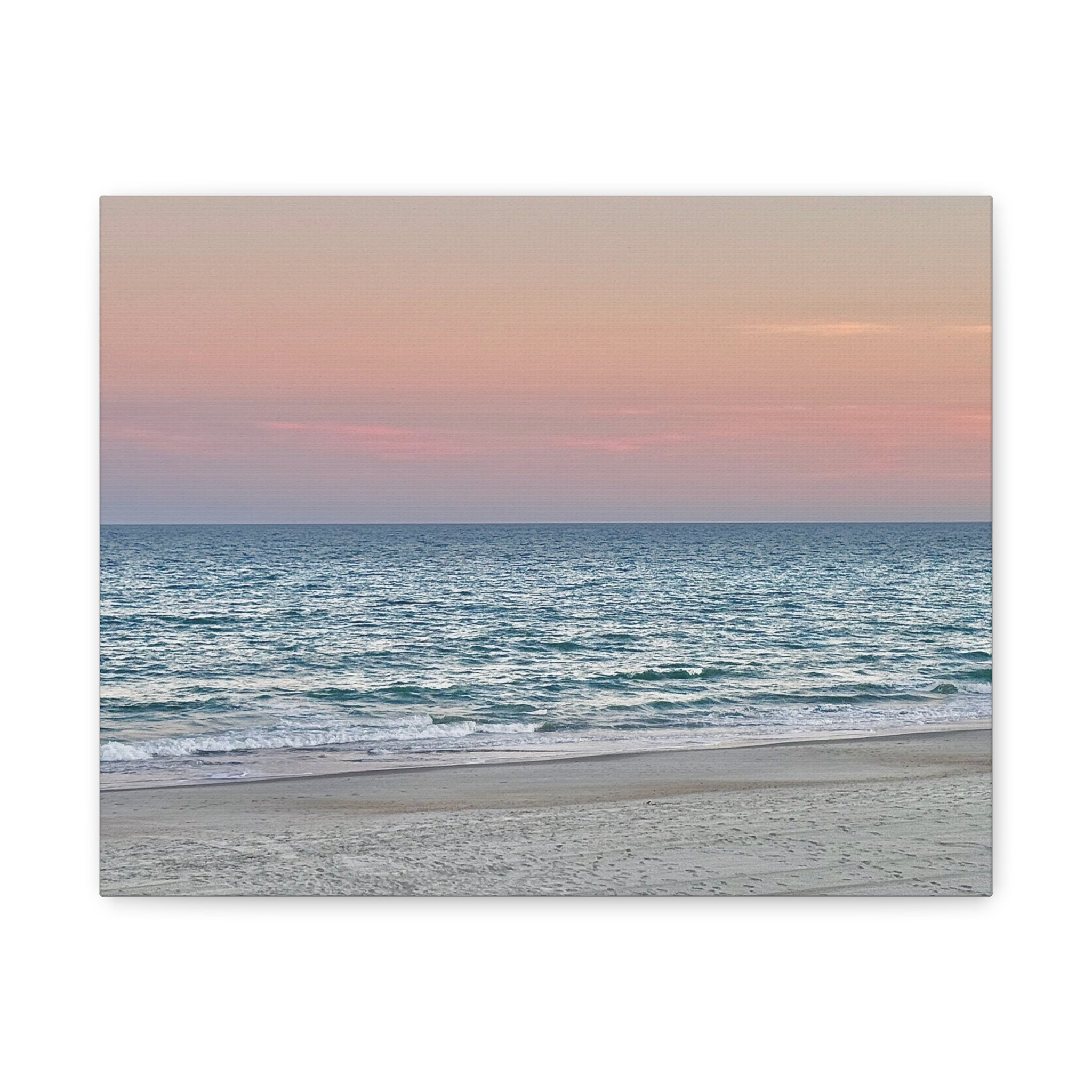 Myrtle Beach Sunset Matte Canvas – Pastel Ocean Wall Art, Stretched 1.25"