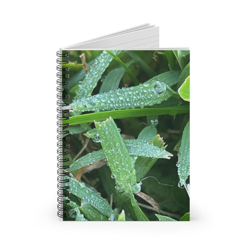 Dew-Kissed Grass Spiral Notebook – Ruled Journal for Nature Lovers