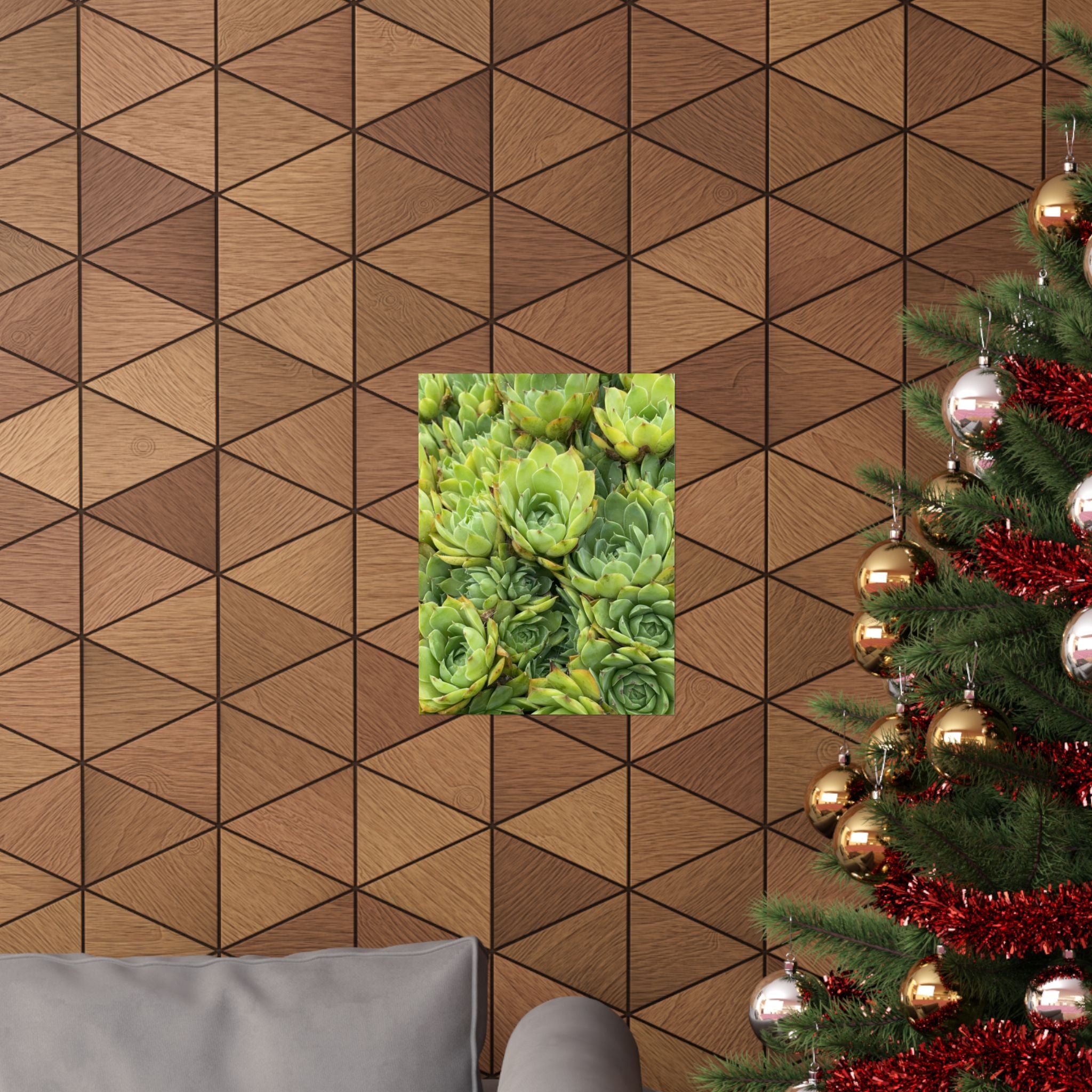 Succulent Garden Matte Poster — Green Botanical Vertical Wall Art