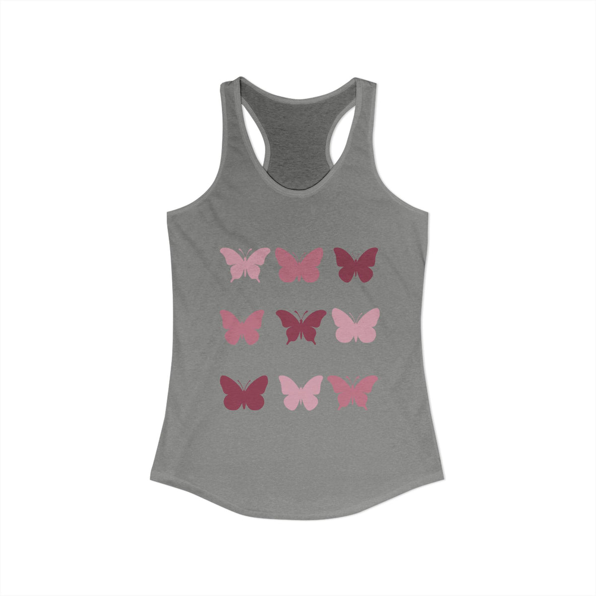 Solid Butterfly Grid Racerback Tank