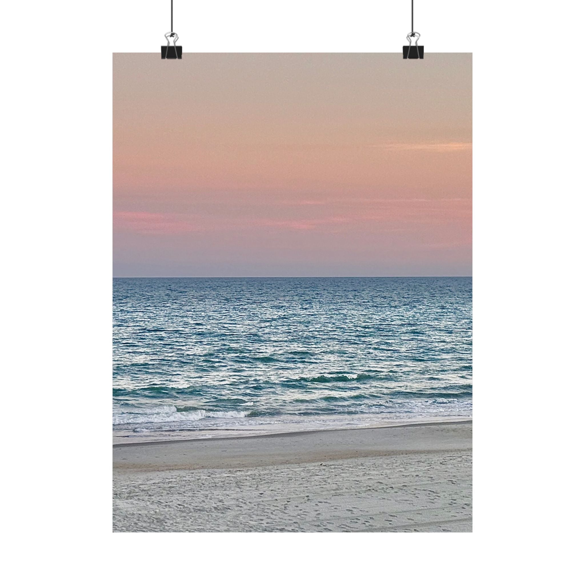 Myrtle Beach Sunset Matte Poster — Vertical Coastal Wall Art