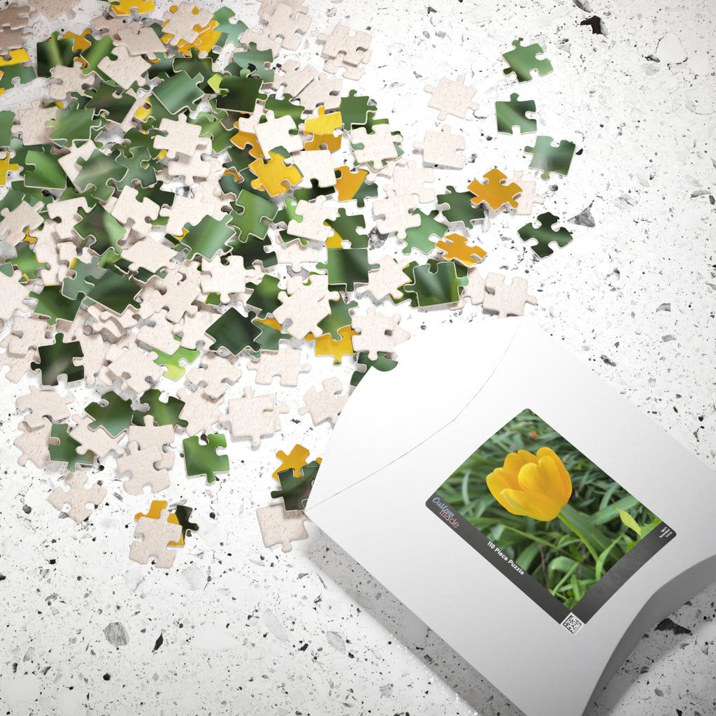 Yellow Tulip Jigsaw Puzzle — Floral 110/252/520/1014-Piece Puzzle