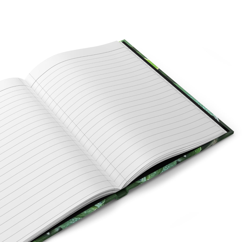 Dewy Grass Hardcover Journal — Nature Photography Notebook