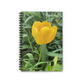 Yellow Tulip Spiral Notebook — Spring Floral Ruled Journal