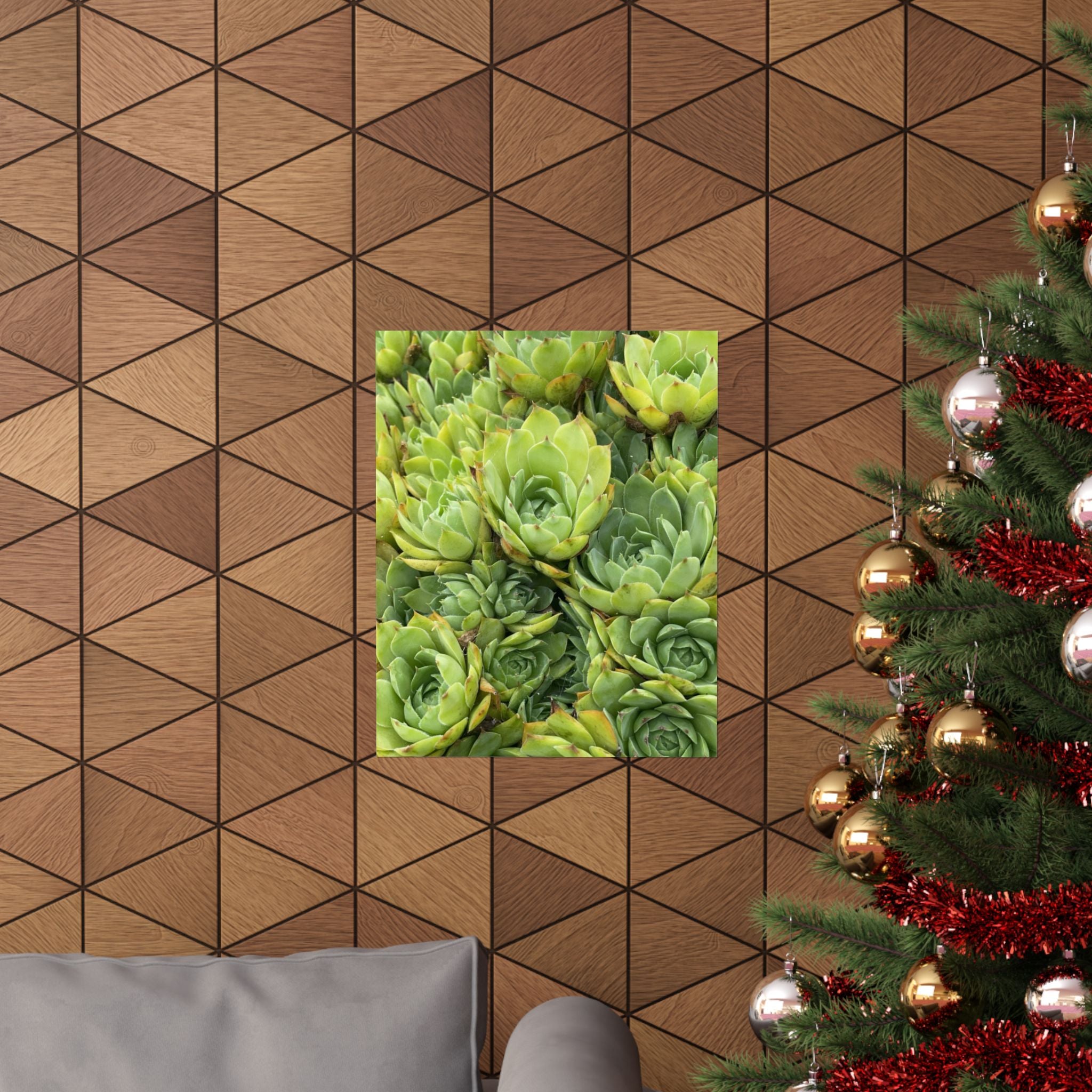 Succulent Garden Matte Poster — Green Botanical Vertical Wall Art