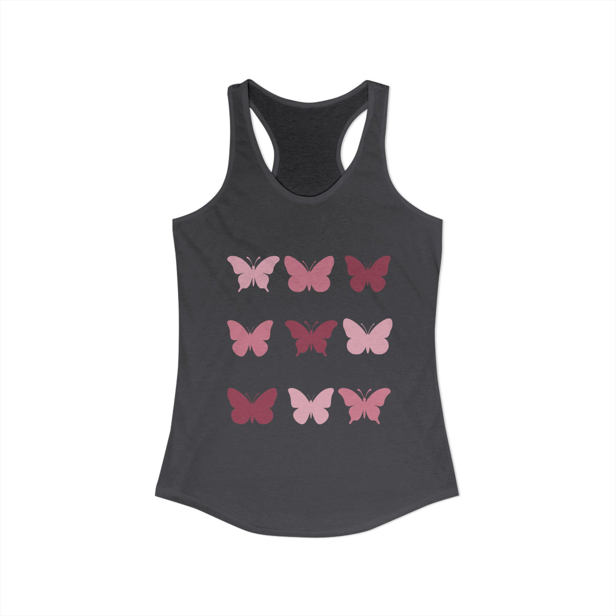 Solid Butterfly Grid Racerback Tank