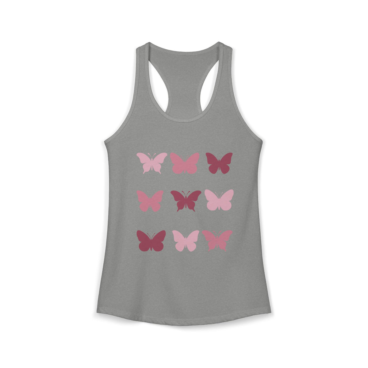 Solid Butterfly Grid Racerback Tank