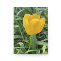 Yellow Tulip Hardcover Journal — Floral Photo Notebook for Spring, Gardening & Nature Lovers