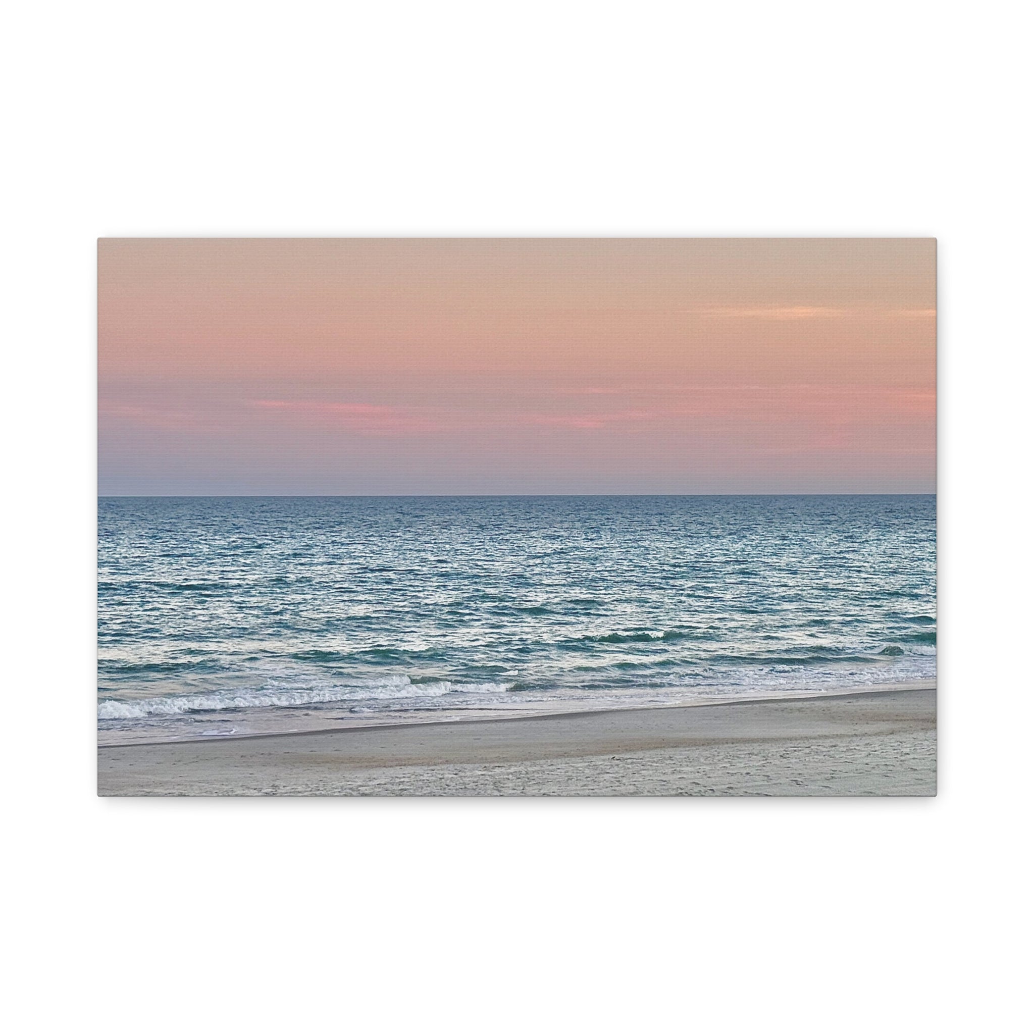 Myrtle Beach Sunset Matte Canvas – Pastel Ocean Wall Art, Stretched 1.25"