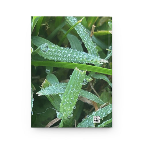 Dewy Grass Hardcover Journal — Nature Photography Notebook