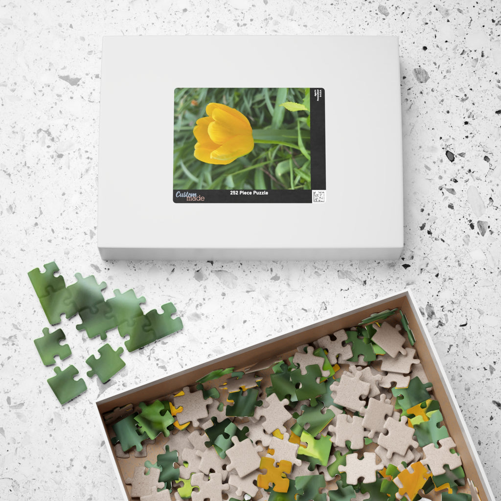 Yellow Tulip Jigsaw Puzzle — Floral 110/252/520/1014-Piece Puzzle
