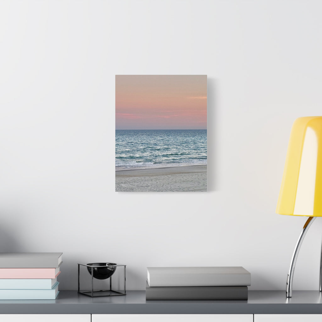Myrtle Beach Sunset Matte Canvas – Pastel Ocean Wall Art, Stretched 1.25"