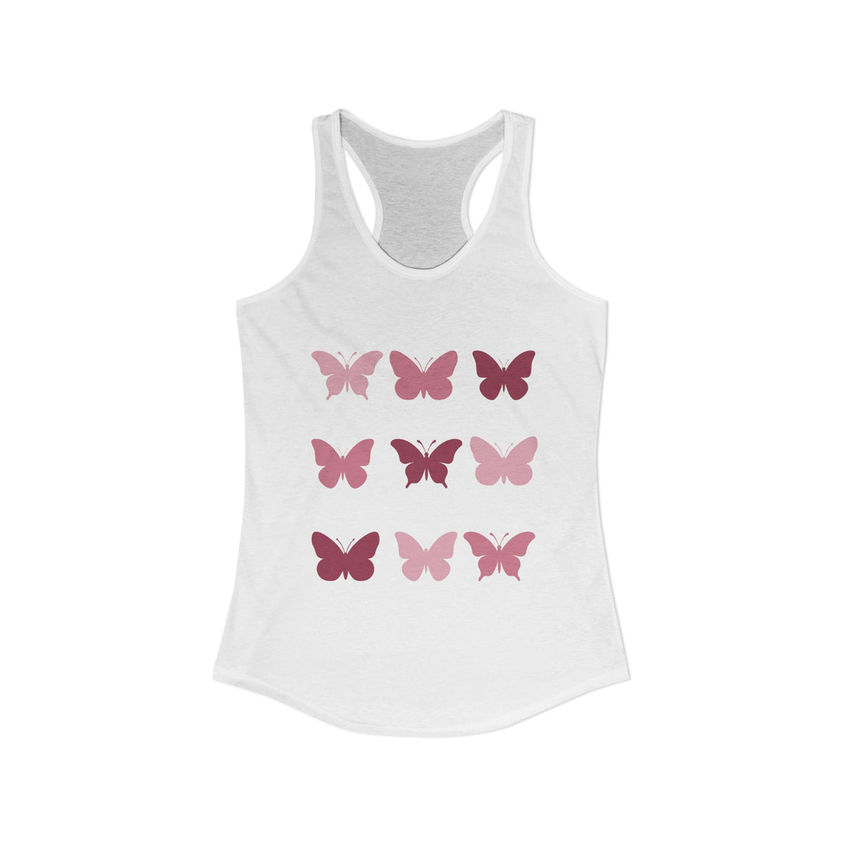 Solid Butterfly Grid Racerback Tank