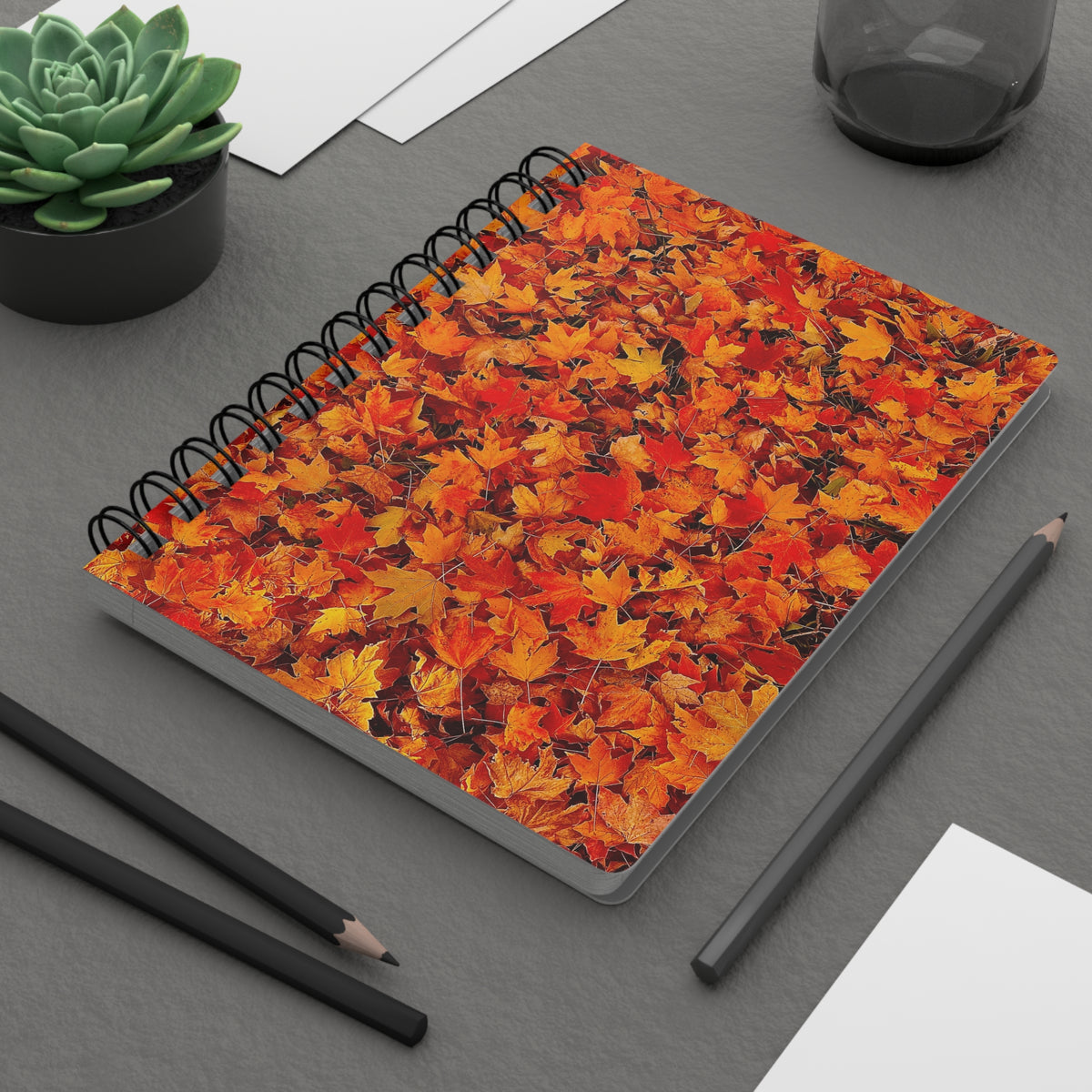 Autumn Leaves Spiral Notebook