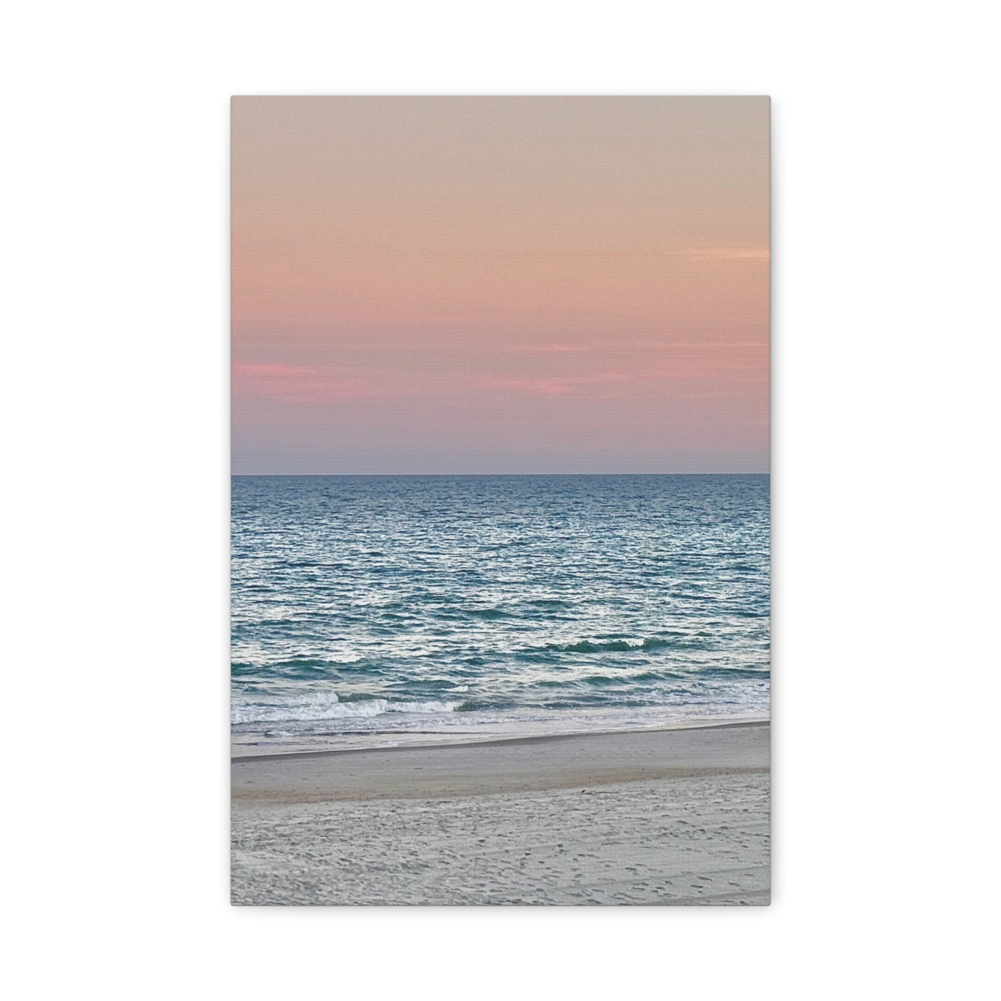 Myrtle Beach Sunset Matte Canvas – Pastel Ocean Wall Art, Stretched 1.25"